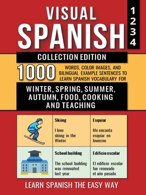 cover image of Visual Spanish--Collection Edition--1.000 Words, 1.000 Color Images and 1.000 Bilingual Example Sentences to Learn Spanish Vocabulary about Winter, Spring, Summer, Autumn, Food, Cooking and Teaching